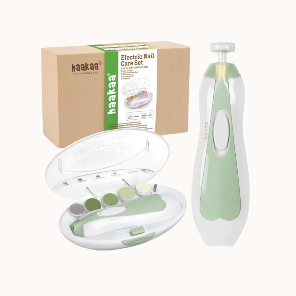 haakaa Baby Nail File Electric Baby Nail Care Set with LED Light